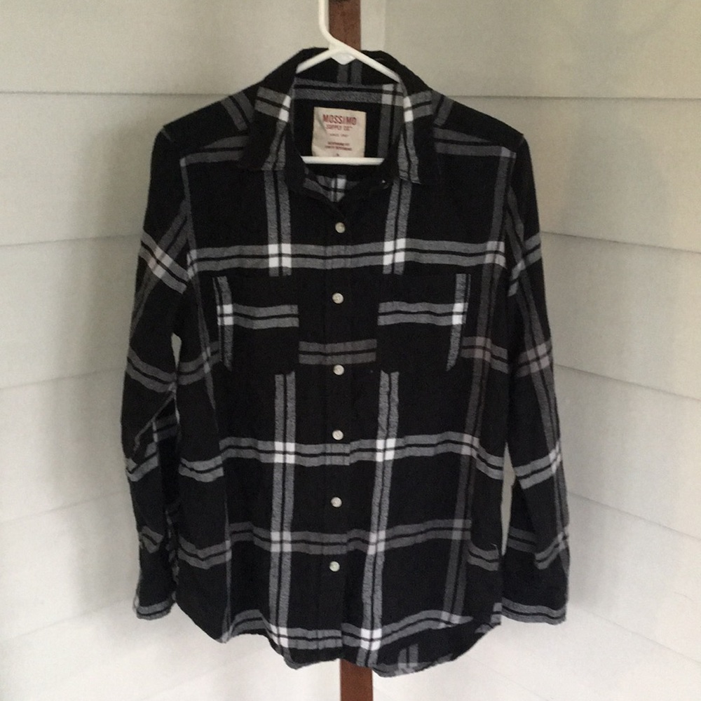Black and White Plaid Shirt